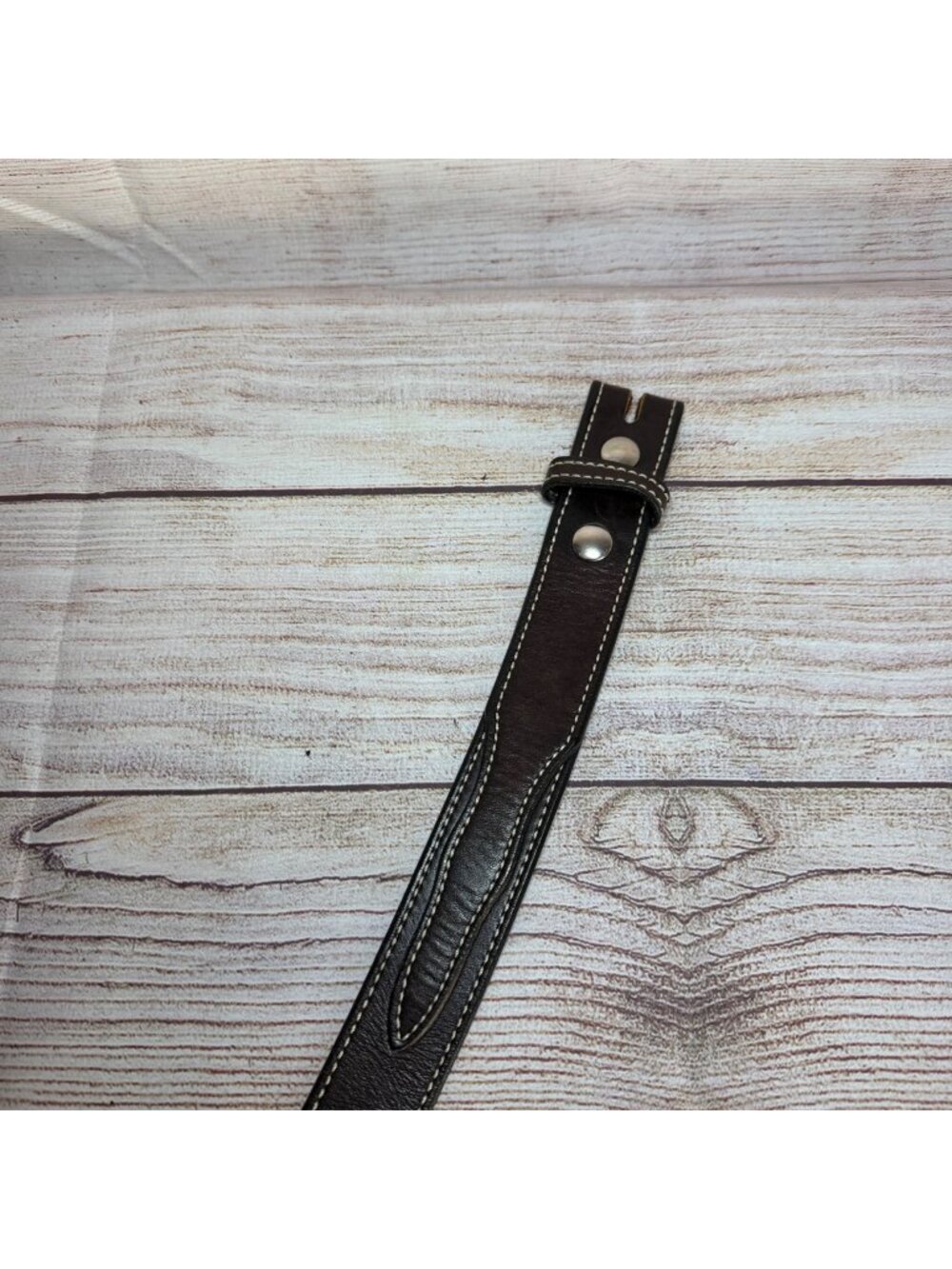 Coblentz Amish Handmade Men’s Leather Belt No Buckle Heavyweight Sz 50 Add Buck